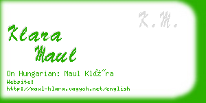 klara maul business card